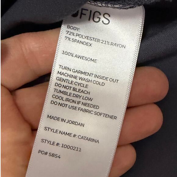 Figs Catarina scrub top PO #5854 Gray sz XXS nurse professional workwear medical - Picture 5 of 9